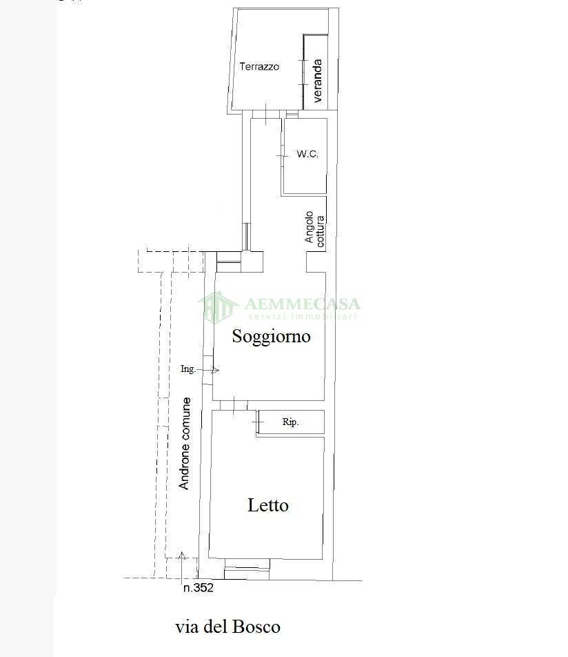 Foto 2 - Two-room apartment via del Bosco
 
352, Catania - floor plans 1