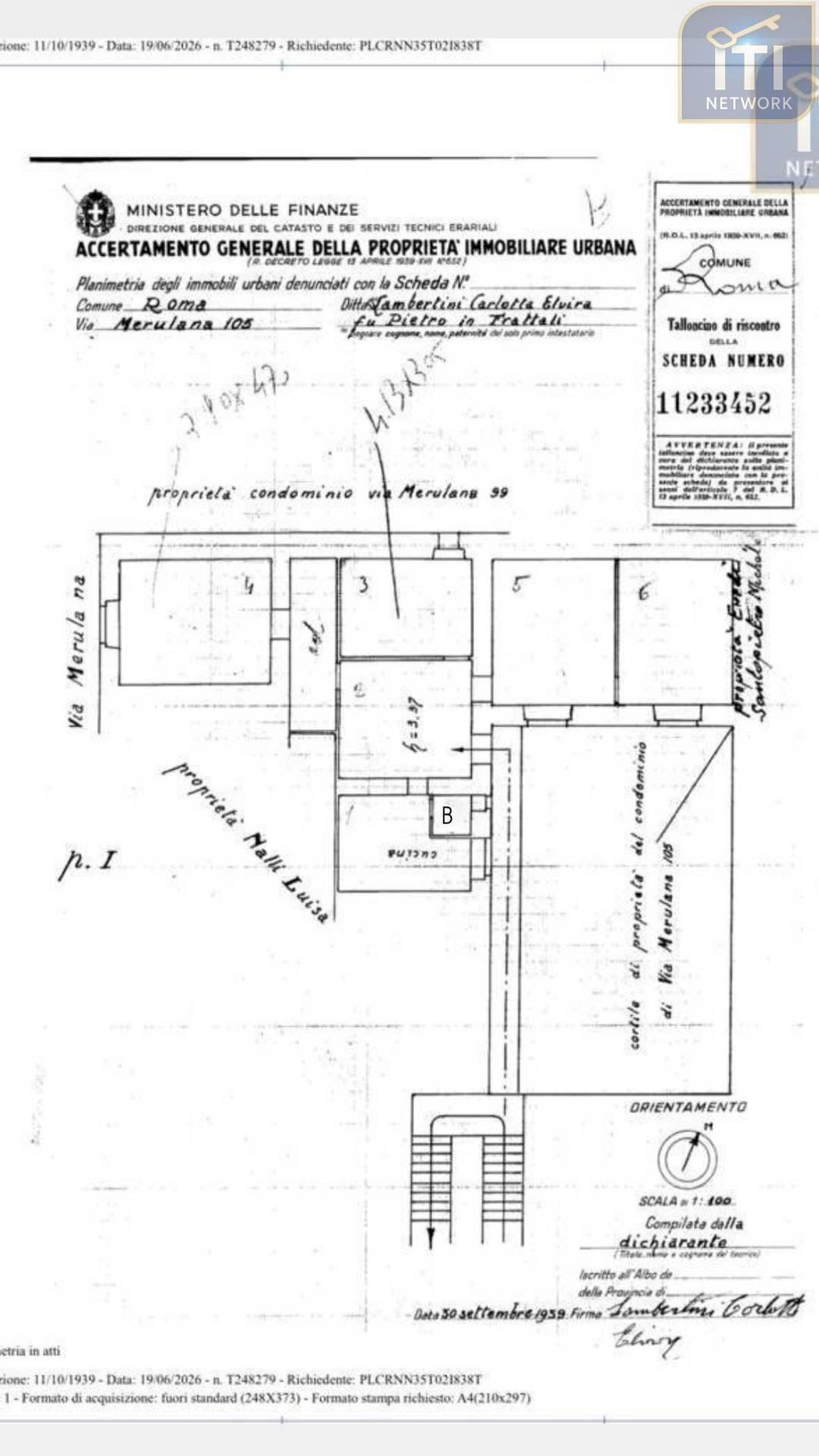 Foto 41 - Appartamento Via Merulana
 
105, Roma - planimetria 1