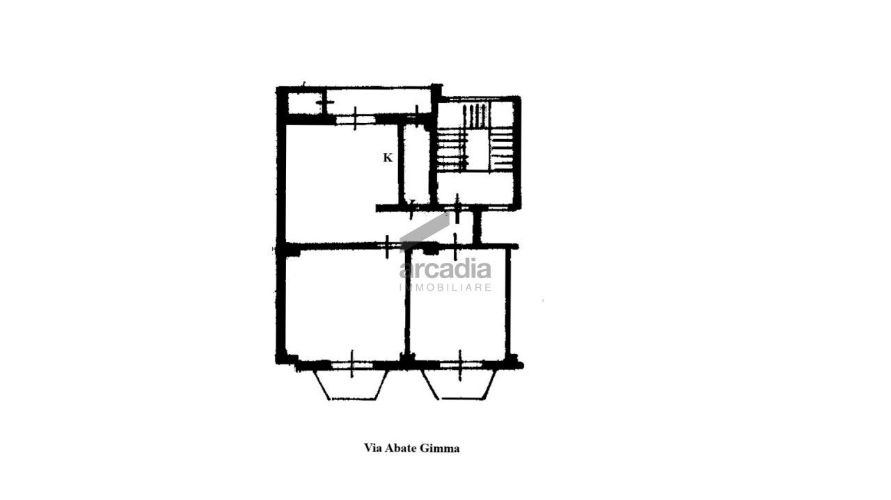 Planimetria - Trilocale Via Abate Giacinto Gimma 56/A, Bari (zona Murat) - planimetria 1