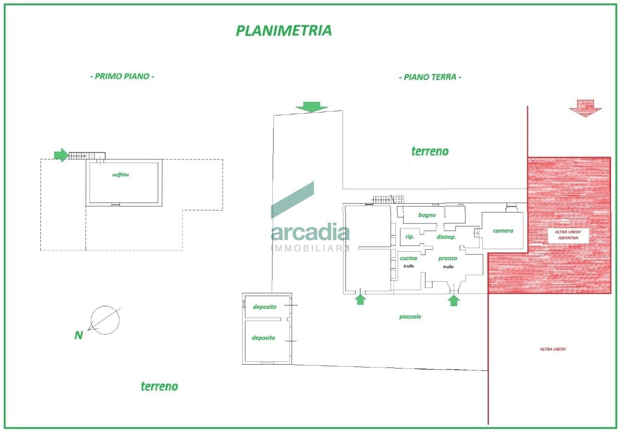 Planimetria - Casale SP32 68, Putignano - planimetria 1