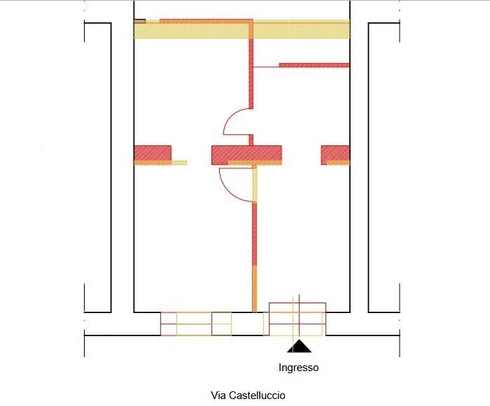 1 - Warehouse at auction Via Castelluccio 27R, Genova (neighborhood Rivarolo) - floor plans 1