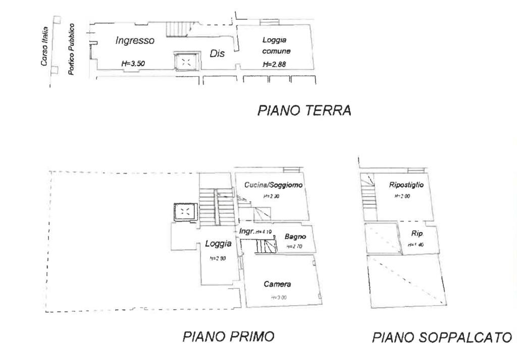 Bilocale Corso Italia, San Giovanni in Persiceto - planimetria 1