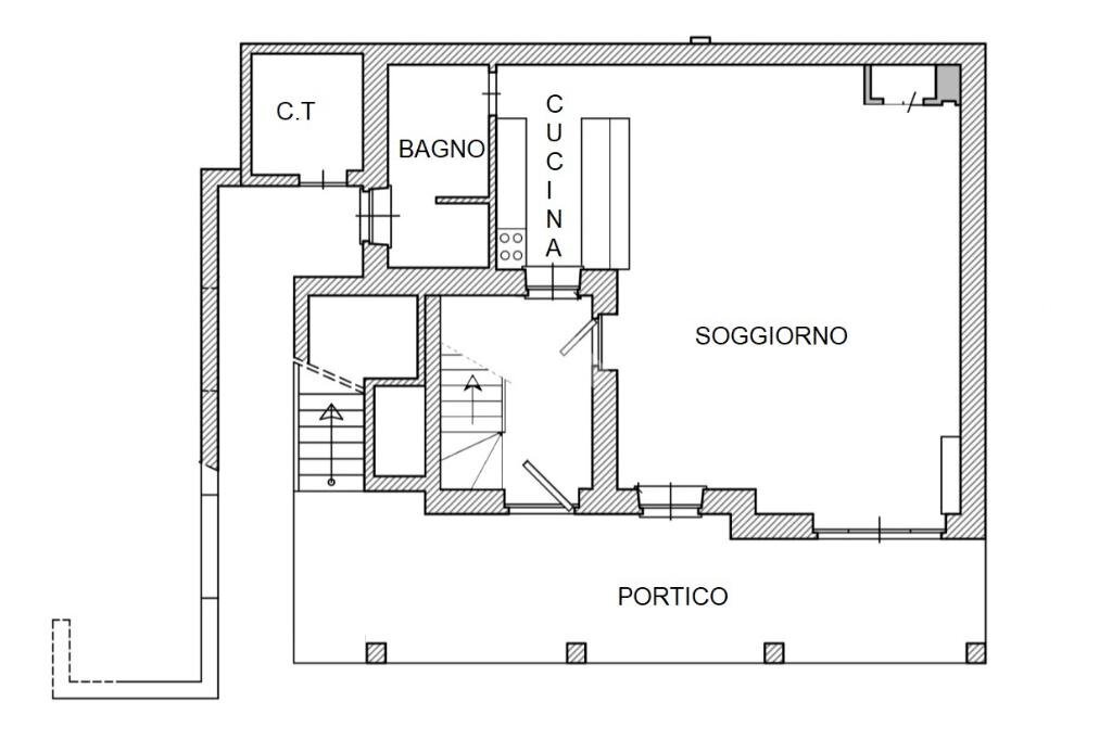 Independent house Via Borgata Barra, Gambasca - floor plans 1