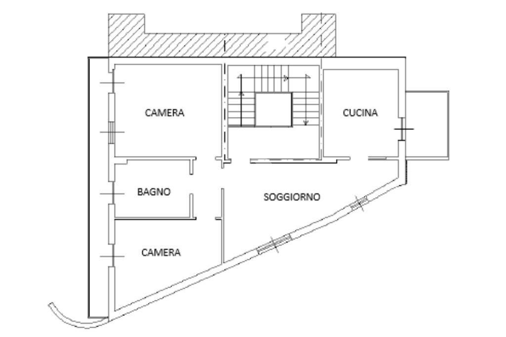 Four-room apartment Via San Nazario, Ivrea - floor plans 1
