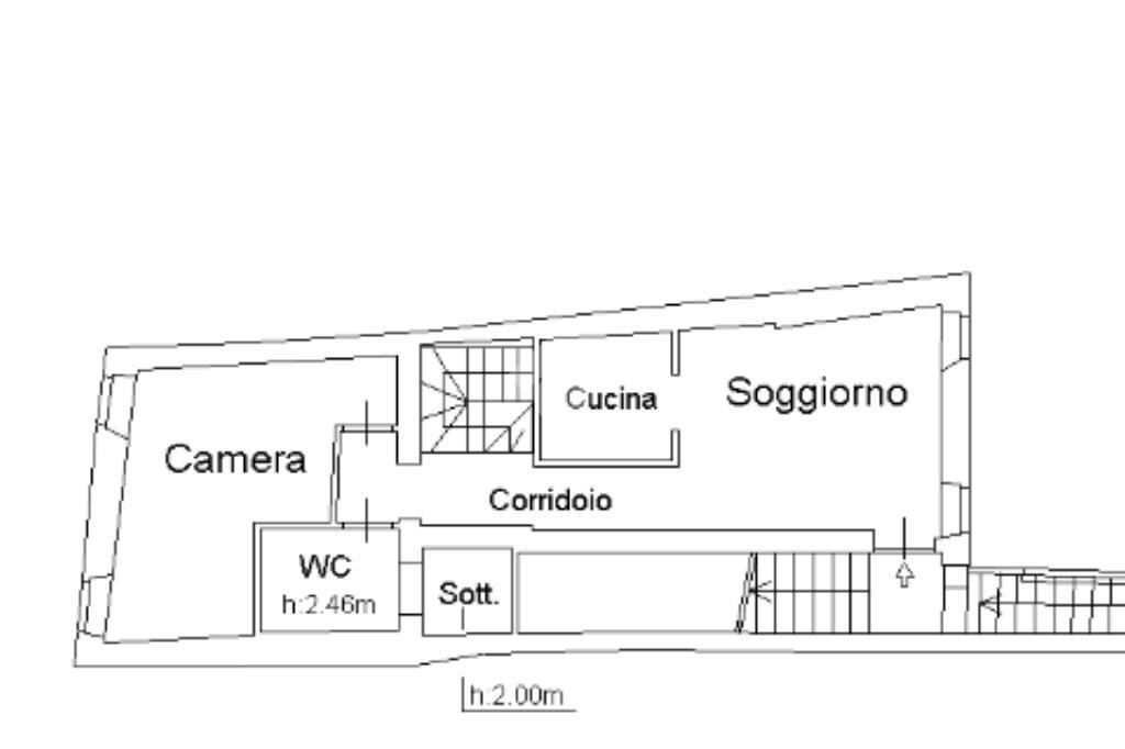 Bilocale Borgo Paglia, Parma (zona Oltretorrente) - planimetria 1