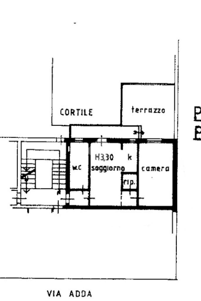 Bilocale Via Adda, Milano (zona Isola) - planimetria 1