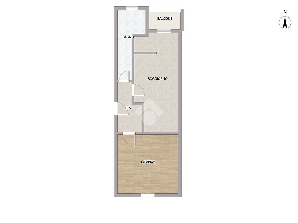 Bilocale Via S. Marino 89, Torino (zona Santa Rita) - planimetria 1