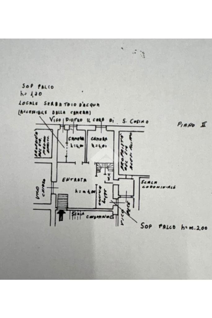 Quadrilocale Vico Dietro Il Coro di S. Cosimo, Genova (zona Centro Storico) - planimetria 1