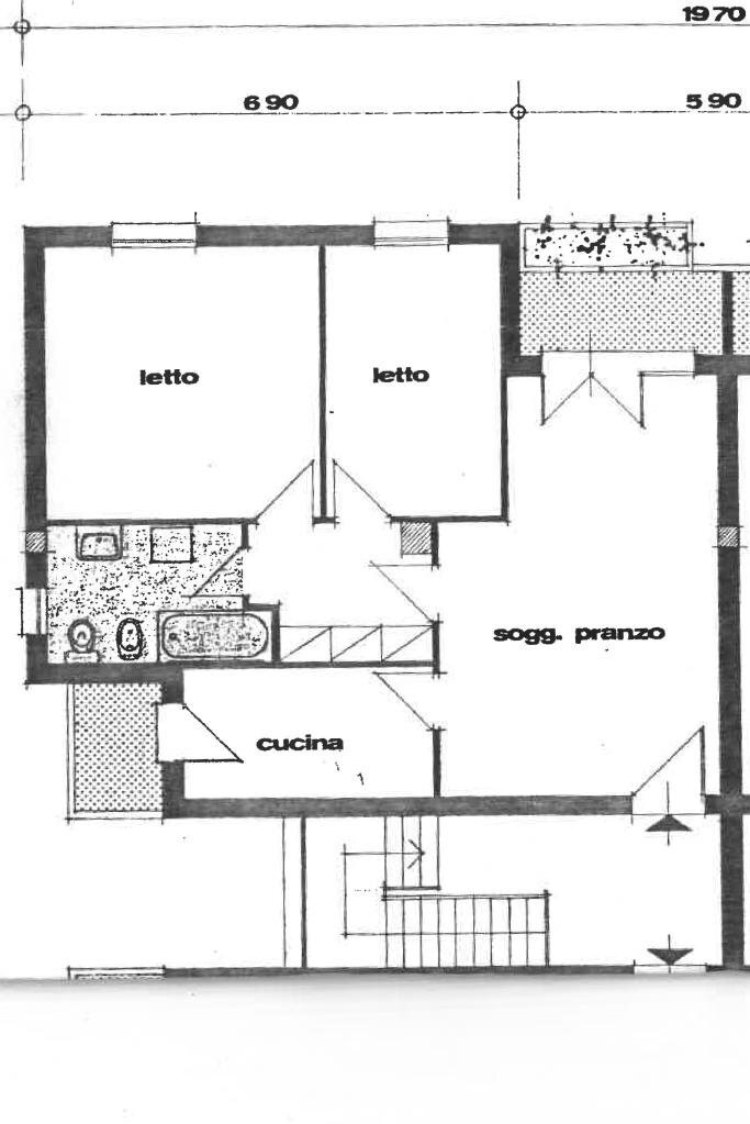 Trilocale Via Vallelunga, Ferrara (zona Pontelagoscuro) - planimetria 1