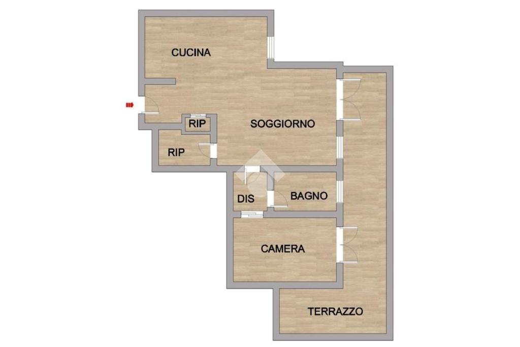 Bilocale Via Piave, San Donato Milanese - planimetria 1