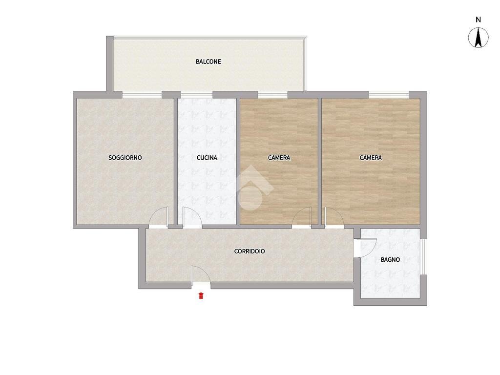 Trilocale Viale Fratelli Cervi, San Giuliano Milanese - planimetria 1