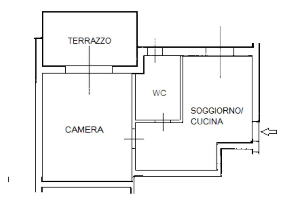 Bilocale Via Gamberina, Gaggiano - planimetria 1