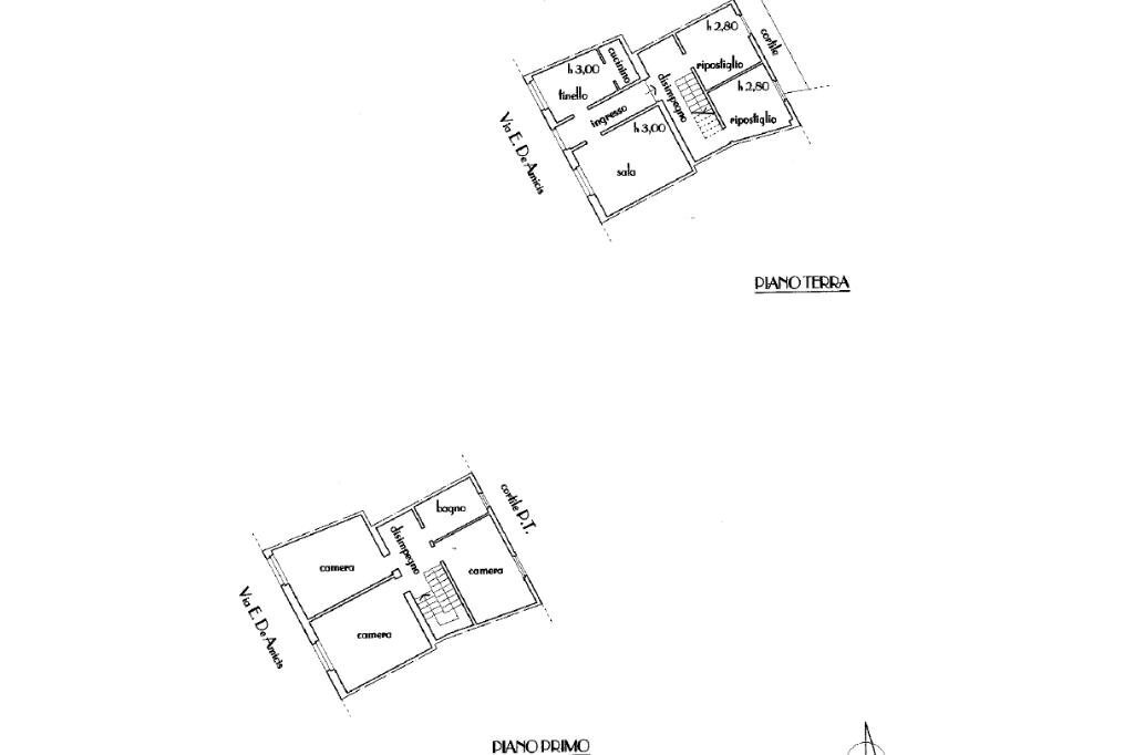 Semi-detached house Via Edmondo de Amicis, Rivalta Bormida - floor plans 1