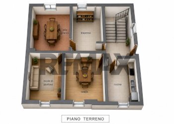 Pianta 3D - Casa indipendente LOCALITA RIVIANO
1, Varano de' Melegari - foto 24