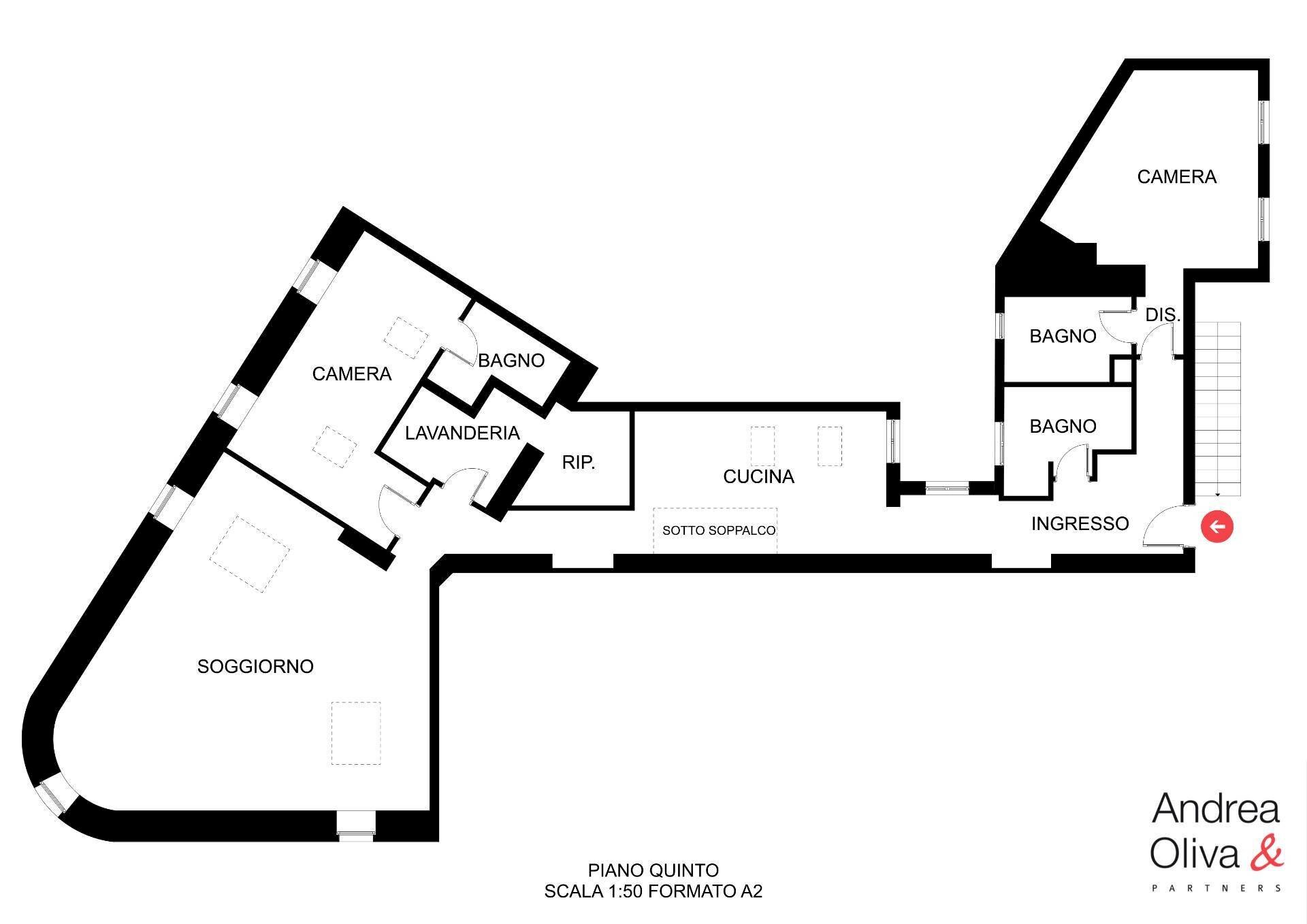 Foto 33 - Attic Via Benvenuto Cellini
 
2, Trieste - floor plans 1
