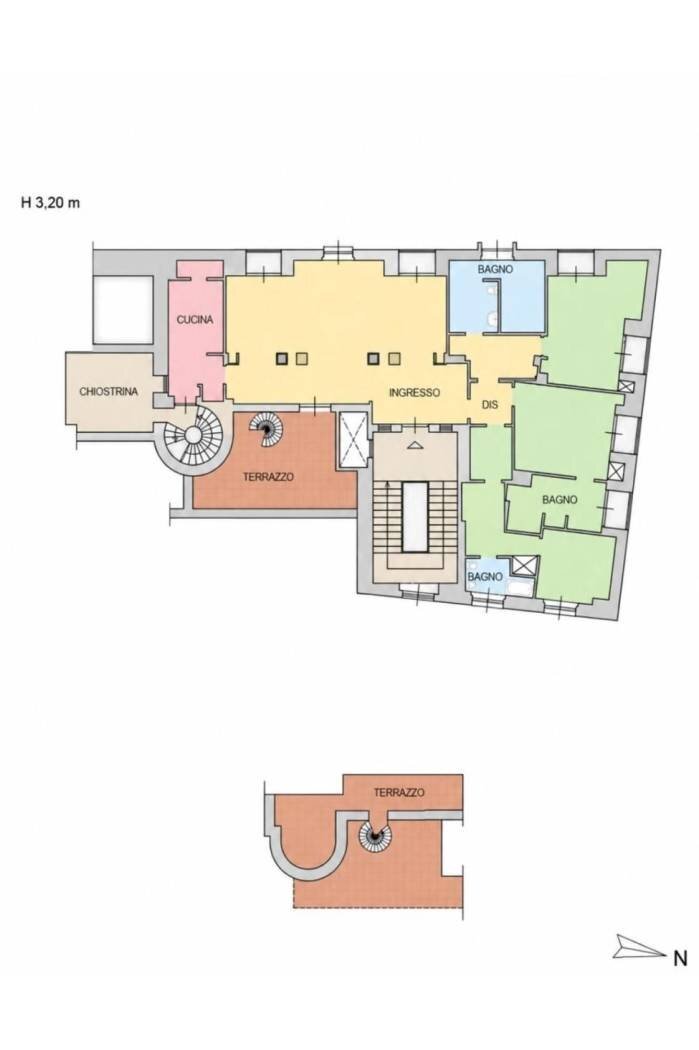 Attic corso del Rinascimento, 8, Roma (neighborhood Centro Storico) - floor plans 1