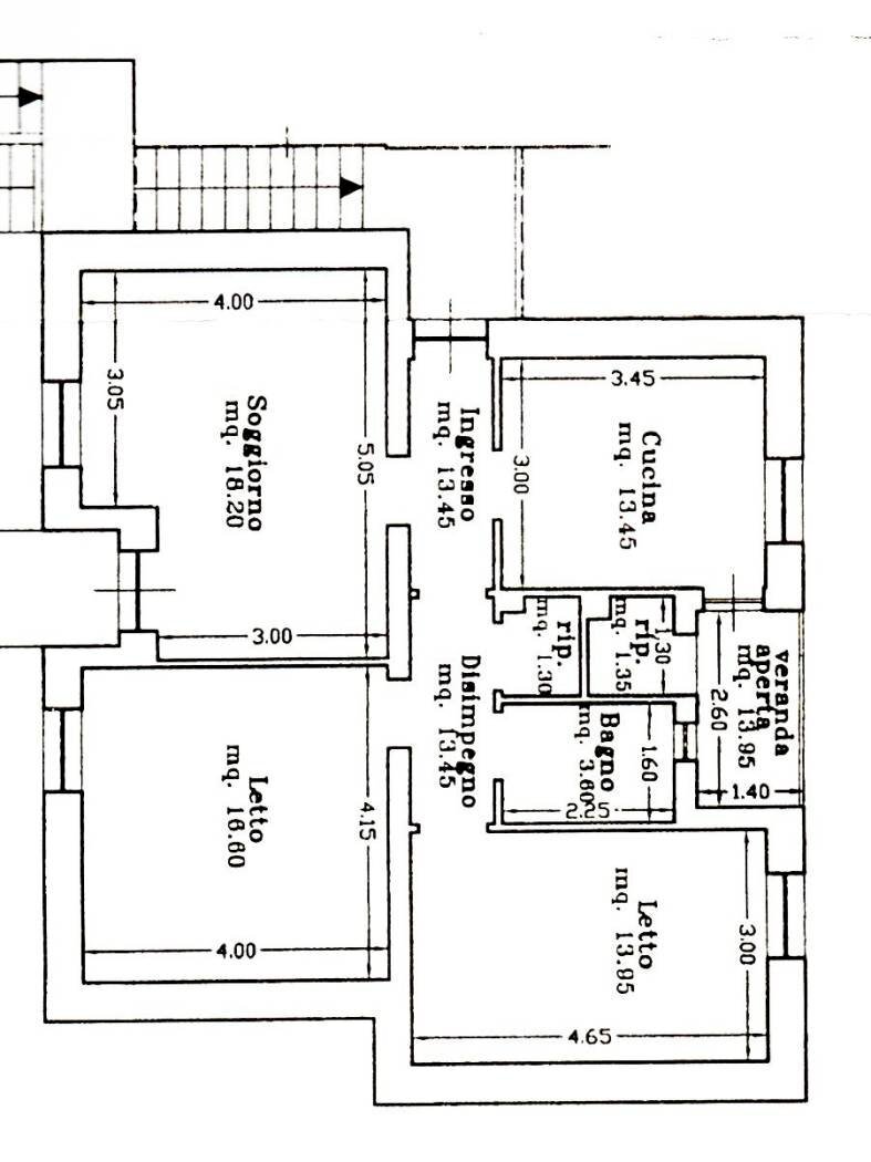 Quadrilocale via Don Giovanni Minzoni, Matino - planimetria 1