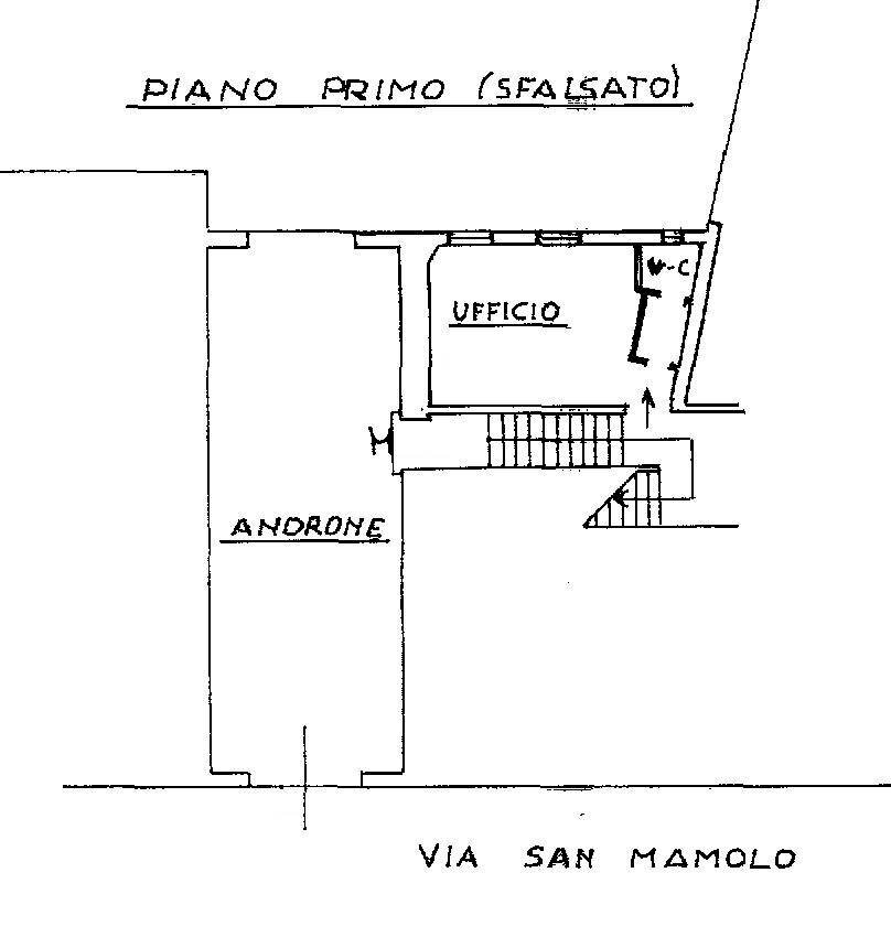 Office via San Mamolo, 23, Bologna (neighborhood Colli) - floor plans 1