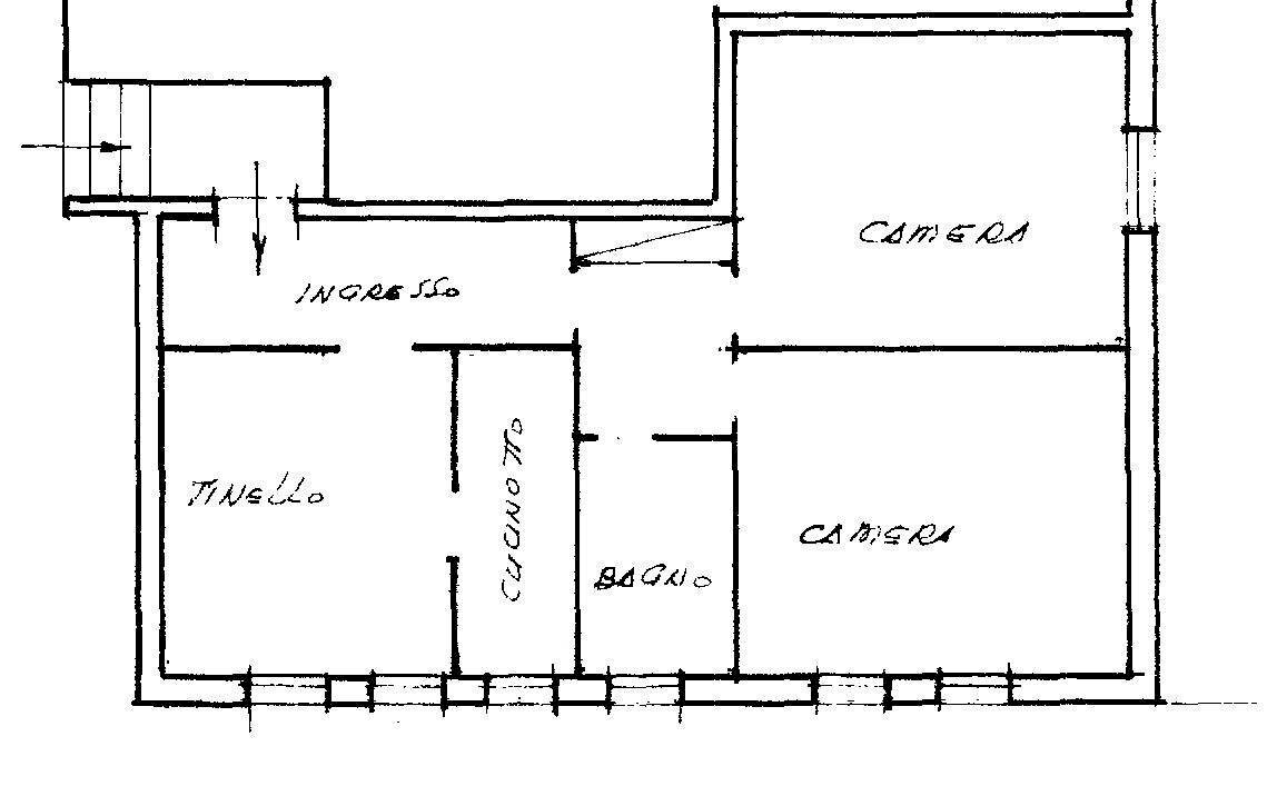 Trilocale via Mondo, 68D, Bologna (zona San Donato) - planimetria 1