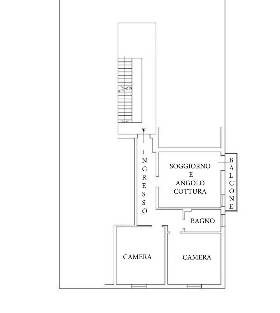 Trilocale via Tomaso Giovanni Albinoni, Bologna (zona Savena) - planimetria 1