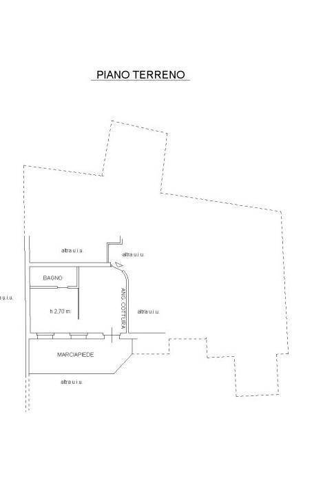 Two-room apartment via Vittorio Alfieri, Castiglione Falletto - floor plans 1