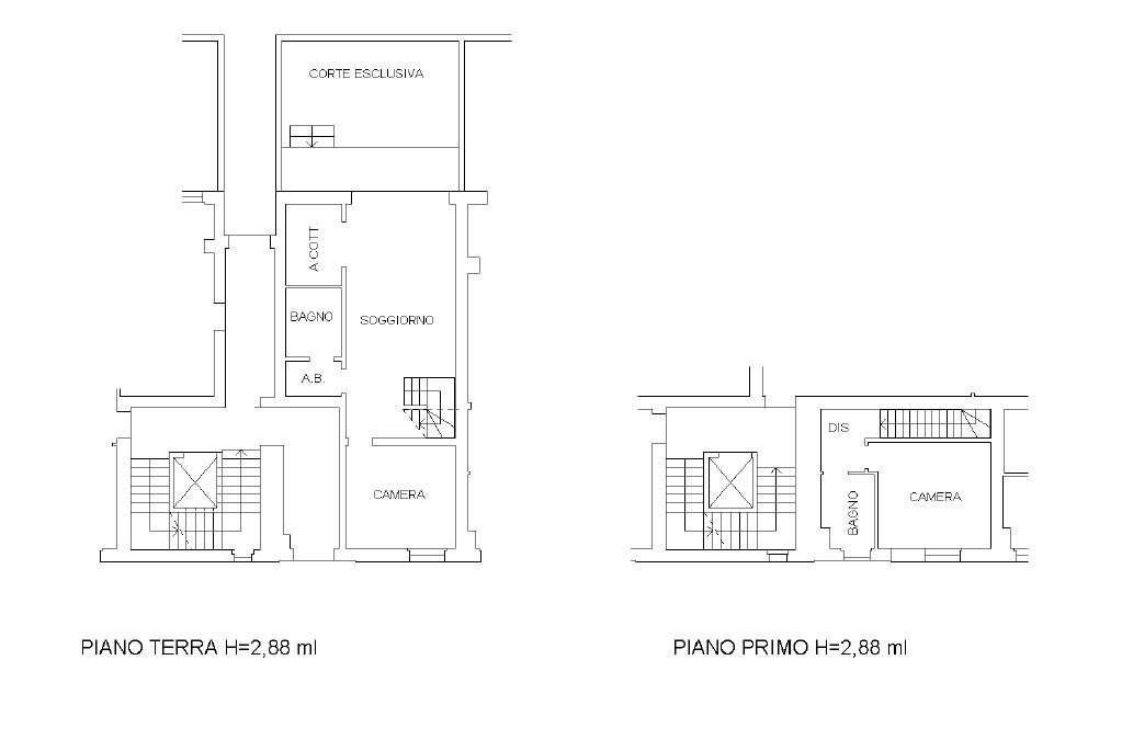 PLANIMETRIA - Trilocale via Orfeo, Bologna (zona Castiglione) - planimetria 1