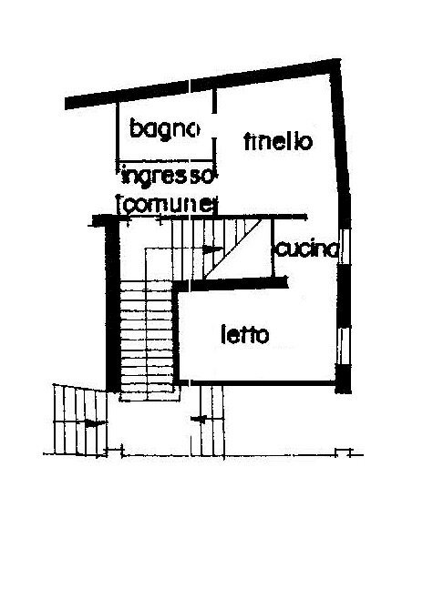 PLANIMETRIA - Bilocale via Marsala, Bologna - planimetria 1