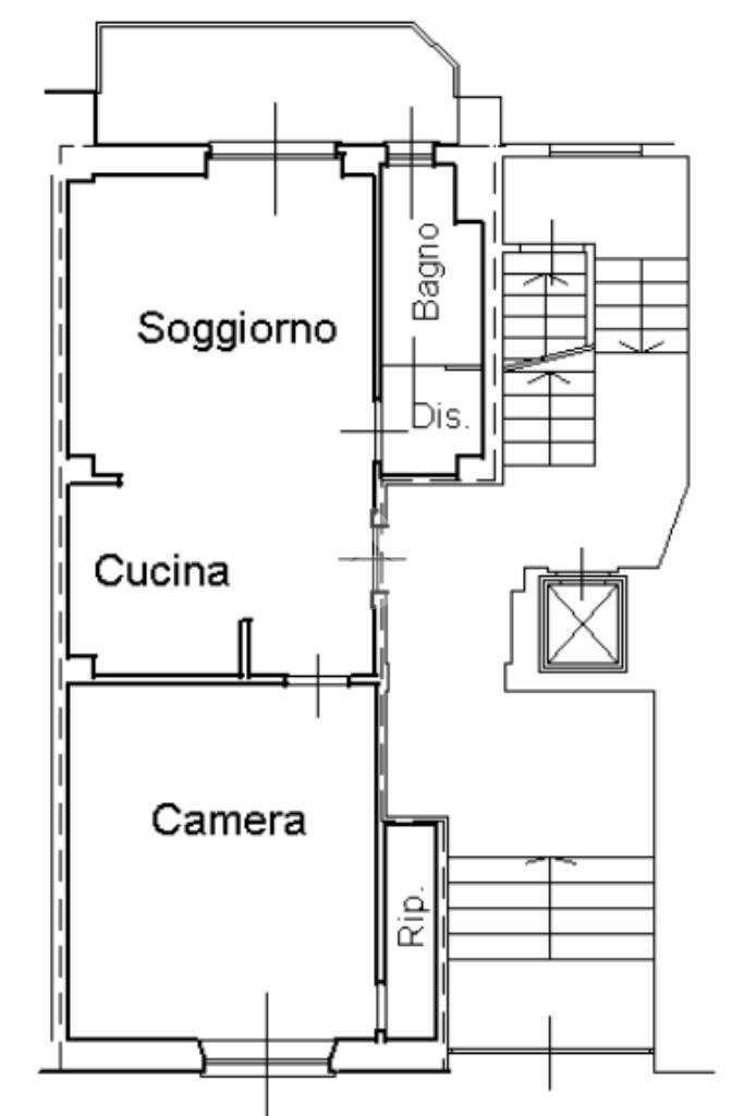 Two-room apartment Via De Nicola Enrico, Beinasco - floor plans 1