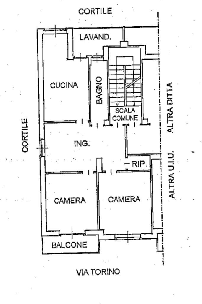 Four-room apartment Via torino, Druento - floor plans 1