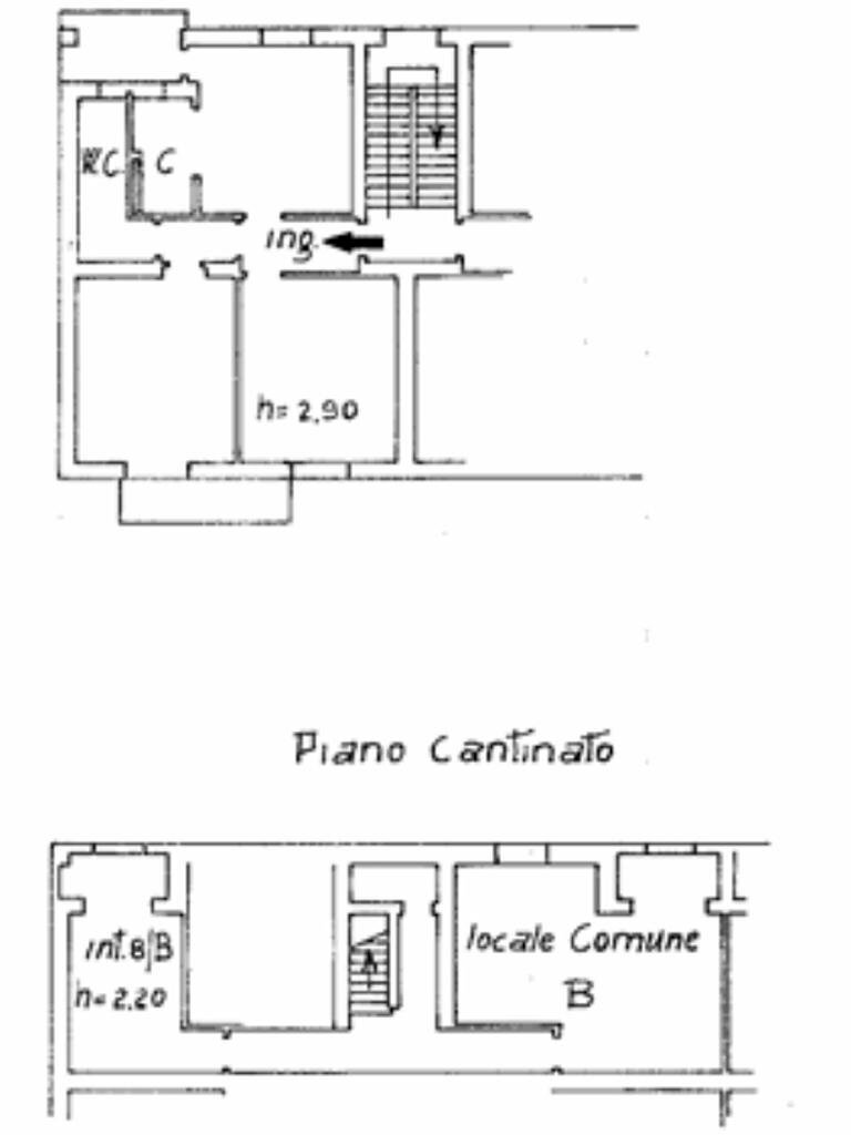 Three-room apartment Via Gaetano Donizzetti, Galliate - floor plans 1