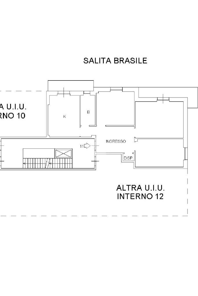 Quadrilocale Salita Brasile, Genova (zona Bolzaneto) - planimetria 1