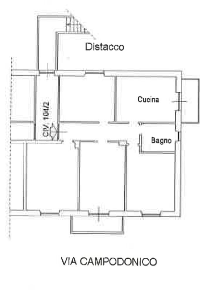 Appartamento Via Campodonico, Genova (zona Bolzaneto) - planimetria 1