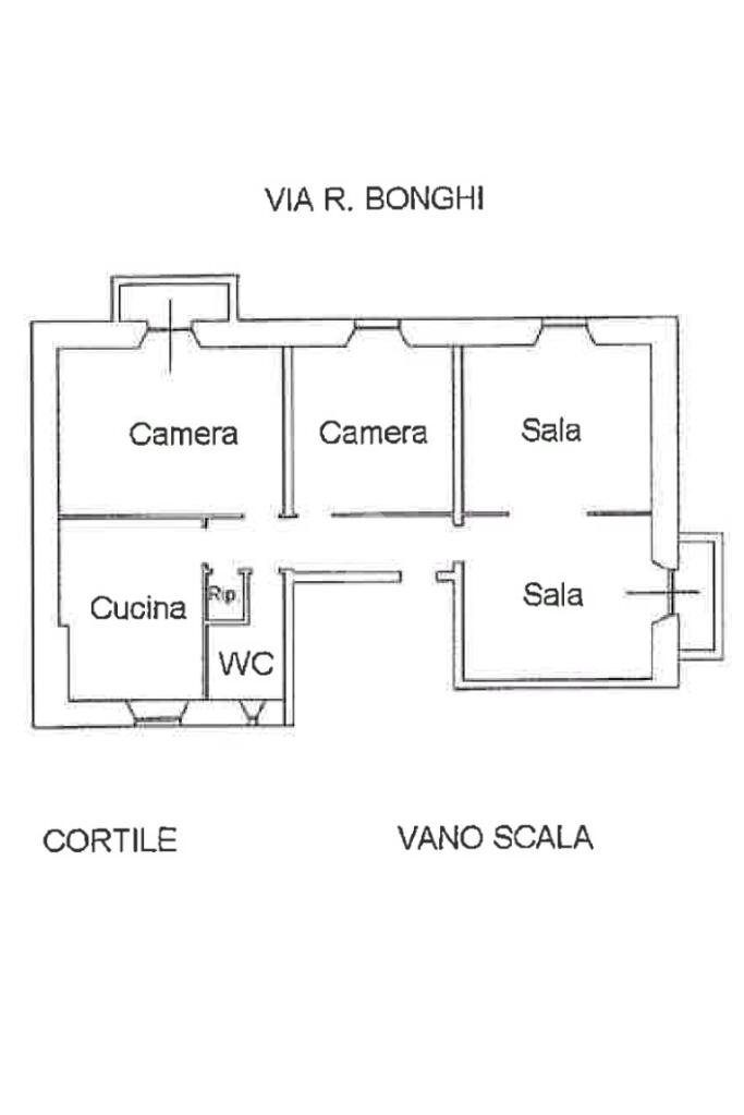 Quadrilocale Via Luciano Zamperini, Genova (zona Bolzaneto) - planimetria 1