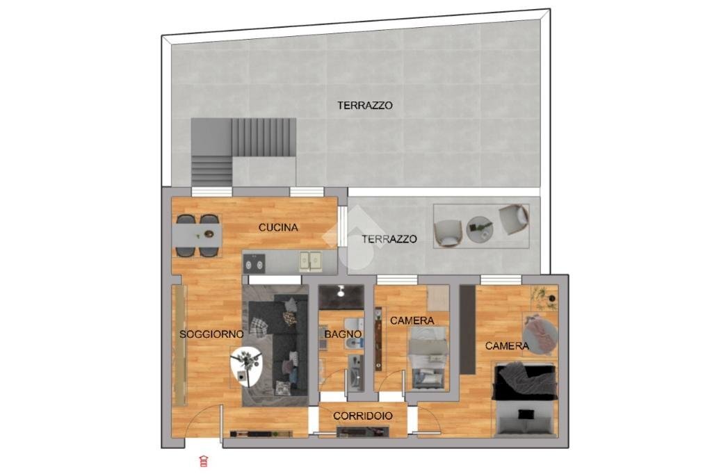 Trilocale Piazza Aspromonte, Milano - planimetria 1
