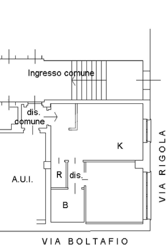 Two-room apartment Via Rinaldo Rigola, Milano (neighborhood Isola) - floor plans 1