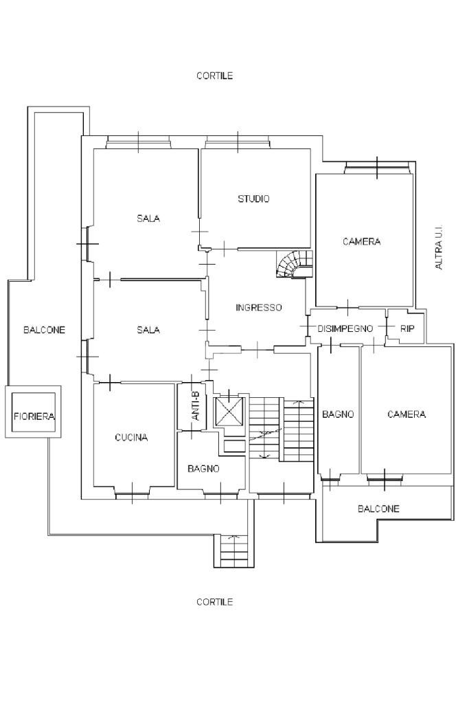 Apartment Via Andrea Palladio, Torino (neighborhood Borgo Po) - floor plans 1