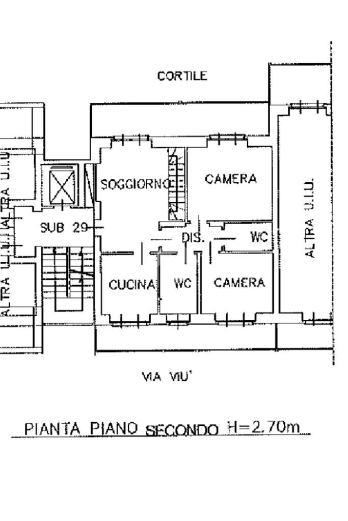 Four-room apartment Via viù, Torino (neighborhood Lucento) - floor plans 1
