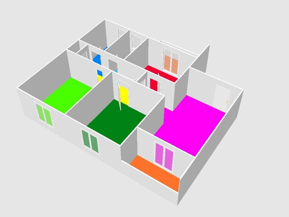Four-room apartment Via Calamandrei, Genova (neighborhood Voltri) - floor plans 1