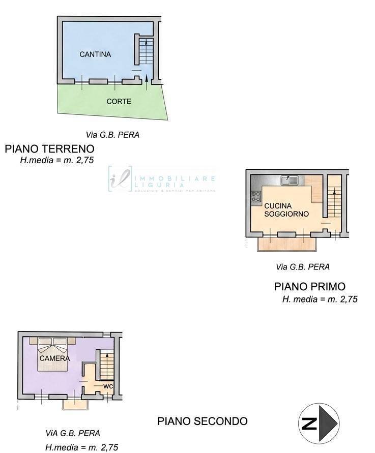 Foto 30 - Casa semi indipendente Via Giovanni Battista Pera, Calizzano - planimetria 1