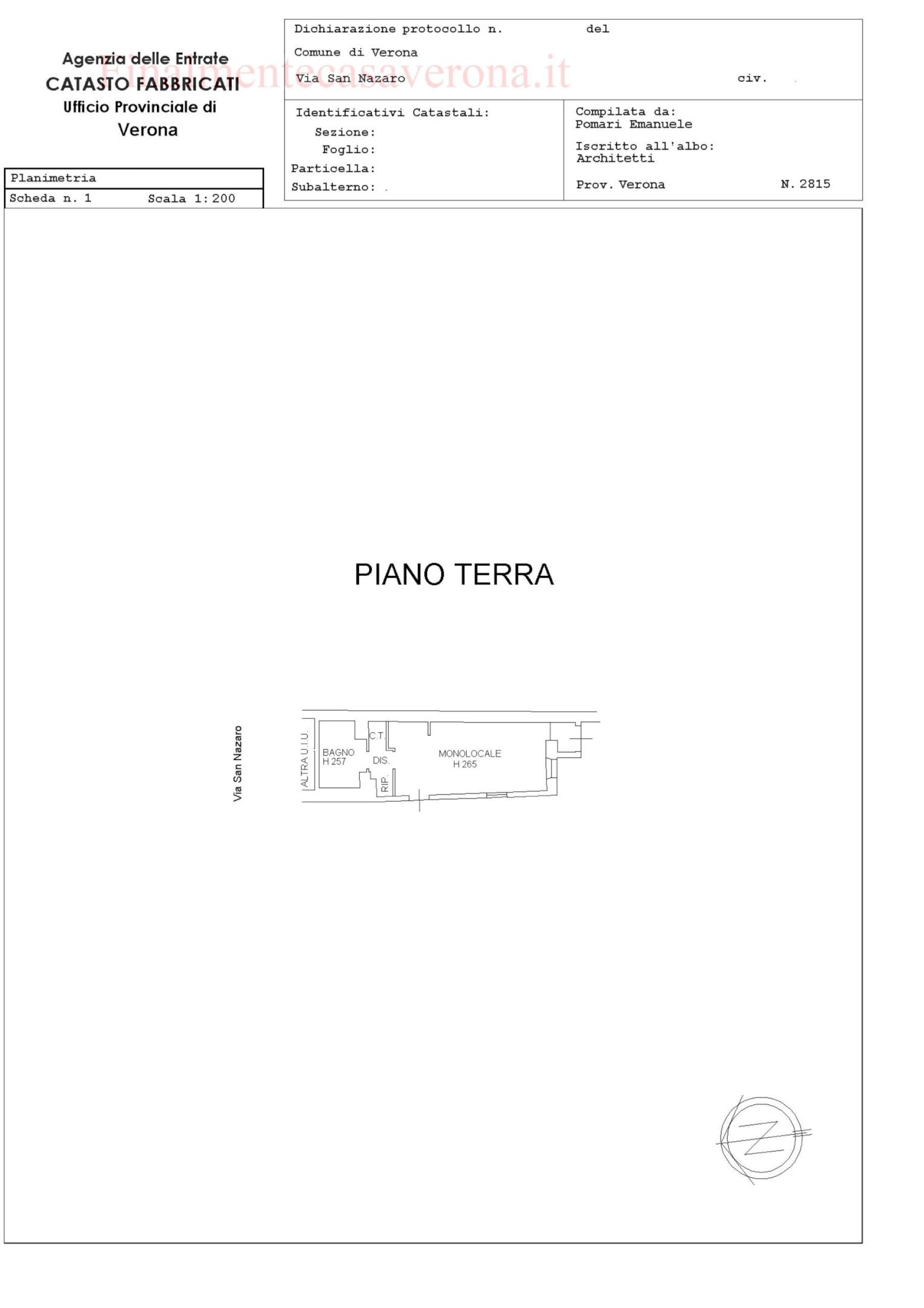 Foto 22 - One-room apartment Via San nazaro, Verona - floor plans 1