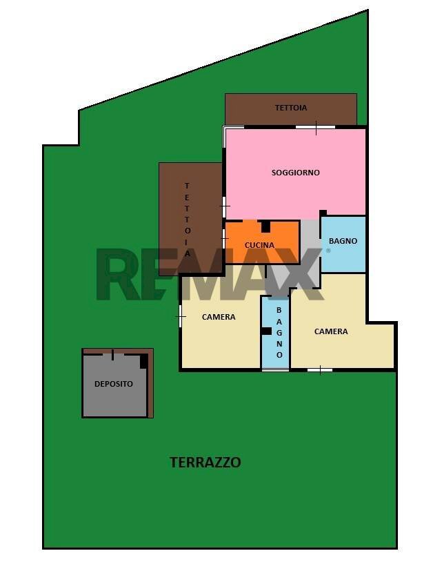 Pianta 2D - Trilocale Via Montecito
 
42, Casamicciola Terme - planimetria 1