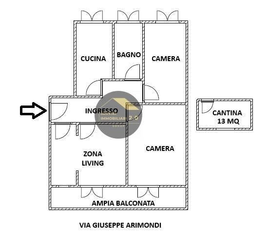 Foto 27 - Trilocale Via Giuseppe Arimondi
 
4, Roma - planimetria 1