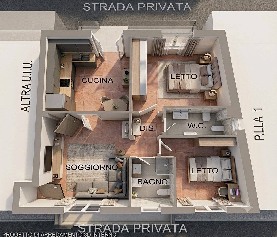 Trilocale via Paradiso, 5/A, Monteparano - planimetria 1