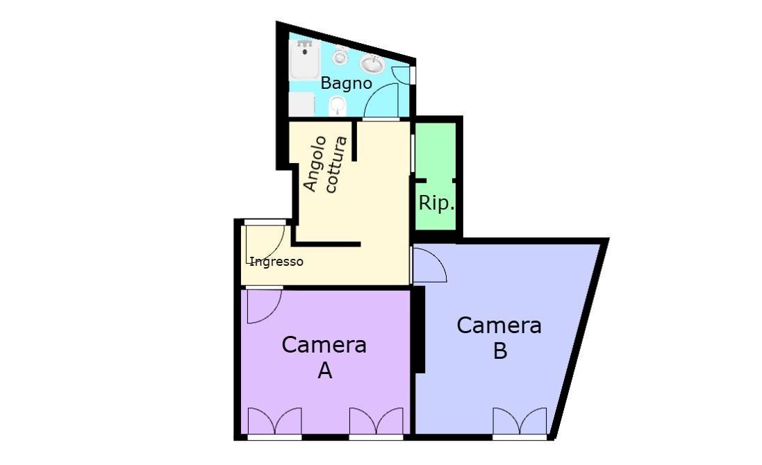 Non-buildable land vico del Teatro Nazionale, 3, Genova (neighborhood Centro Storico) - floor plans 1
