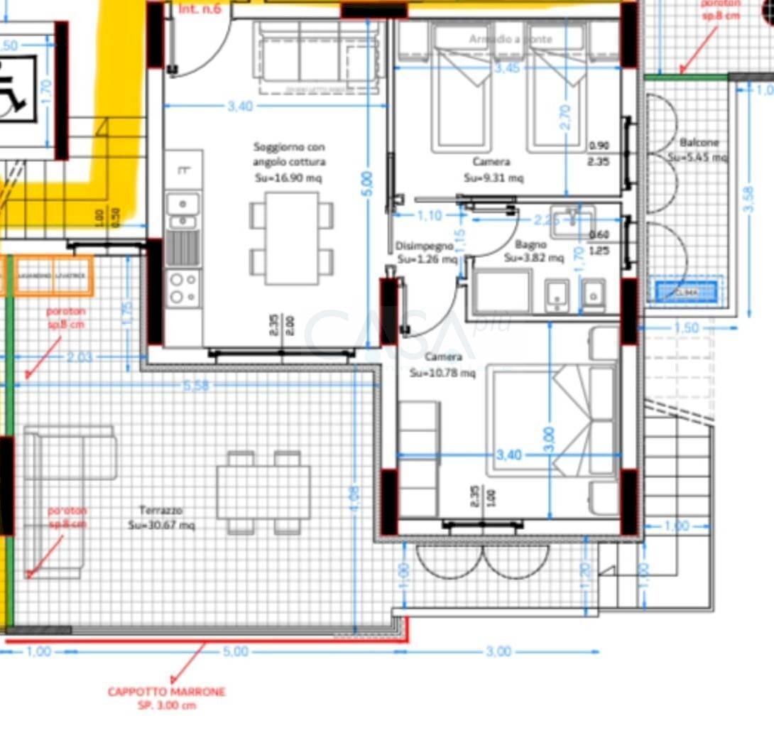 Foto 22 - Three-room apartment Via etruria, Alba Adriatica - floor plans 1