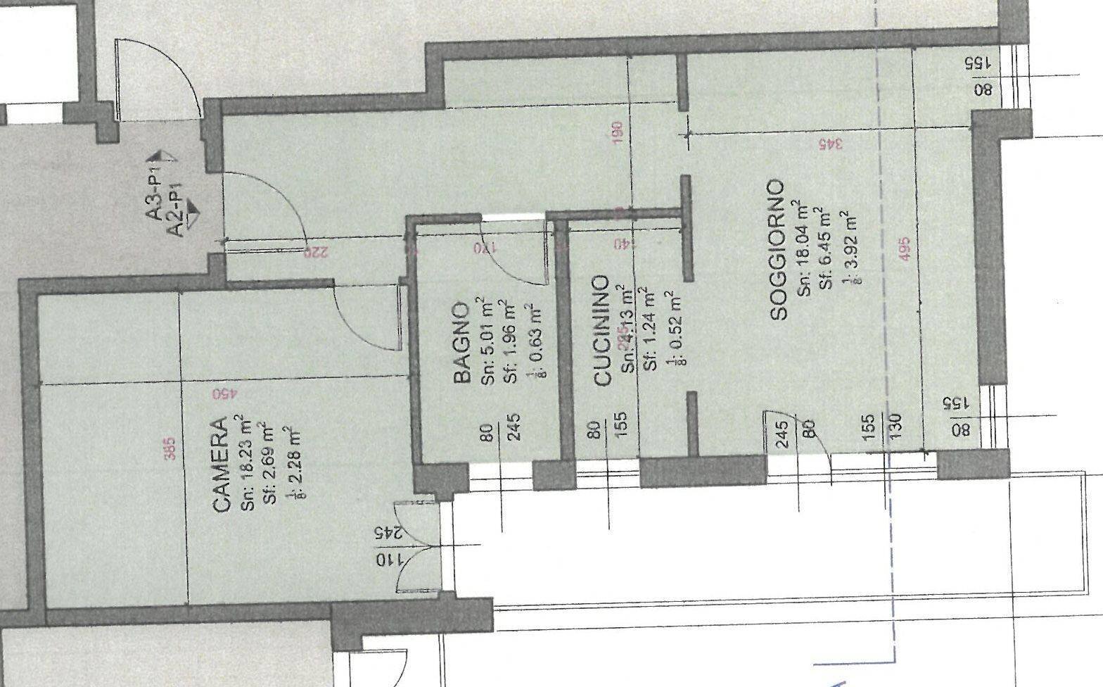 Bilocale via Roccasparvera, 2, Cuneo (zona Donatello) - planimetria 1