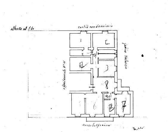 Appartamento corso Solferino, 2, Genova (zona Castelletto) - planimetria 1