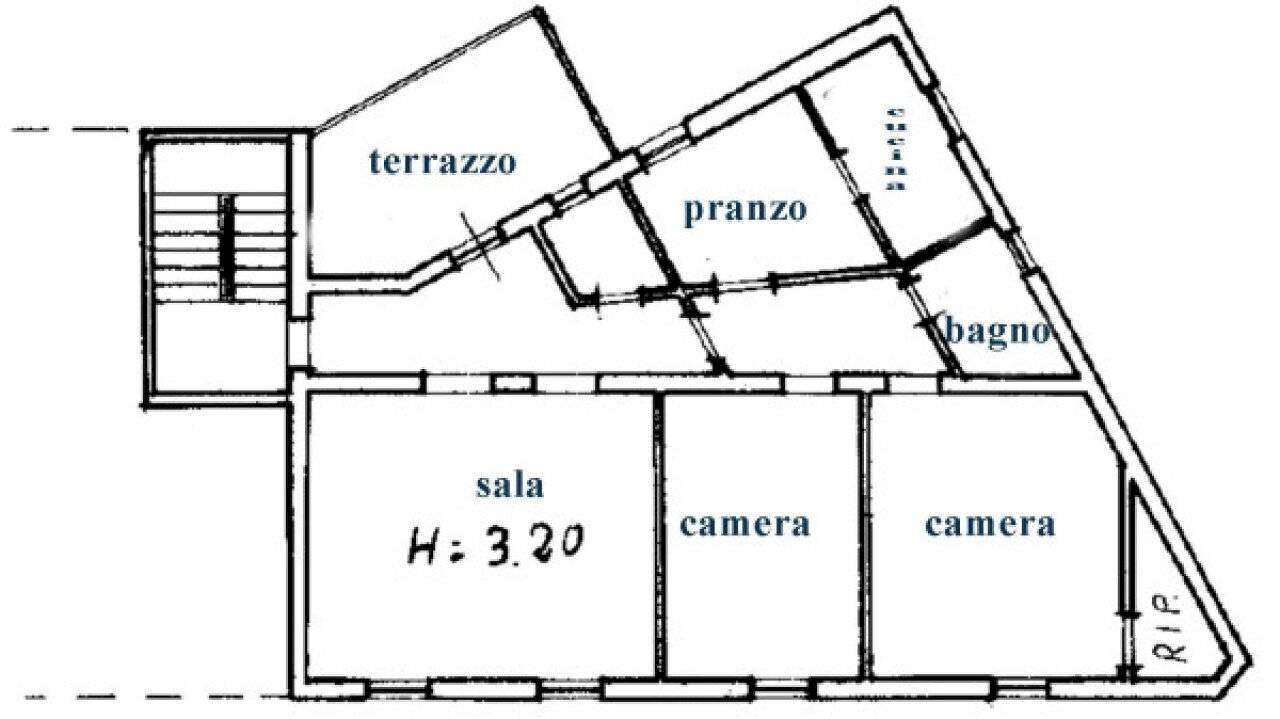 Apartment via Sproni, 60, Livorno - floor plans 1