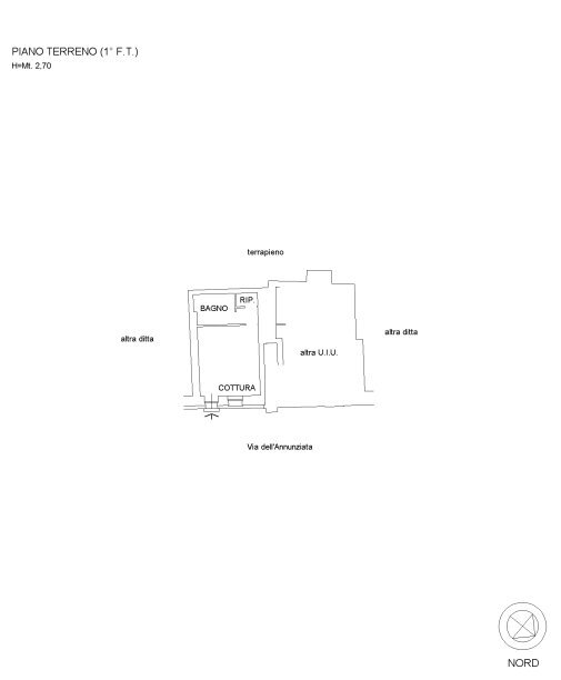 Monolocale Via Annunziata, 10, Saluzzo - planimetria 1