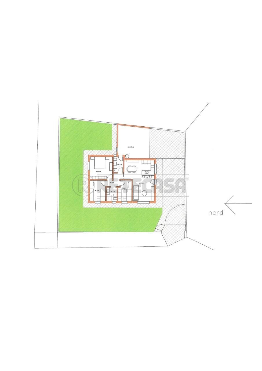 soluzione con tre camere - Villa Via San Francesco, Sergnano - floor plans 1